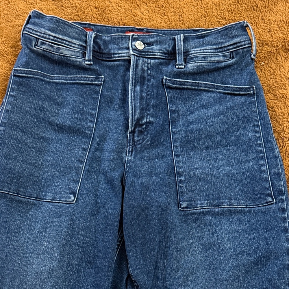 Lucky Legend Patch Pocket Wide Leg Crop